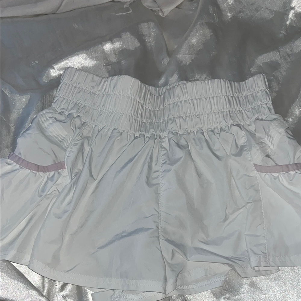 White Get Your Flirt On Shorts